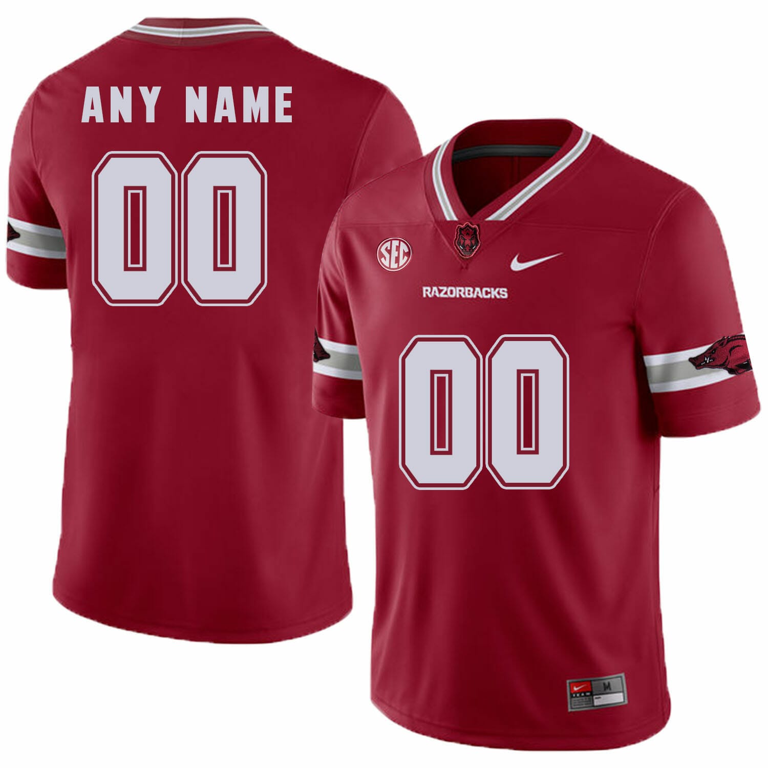 Men's Nike #1 Crimson Arkansas Razorbacks Replica Jersey